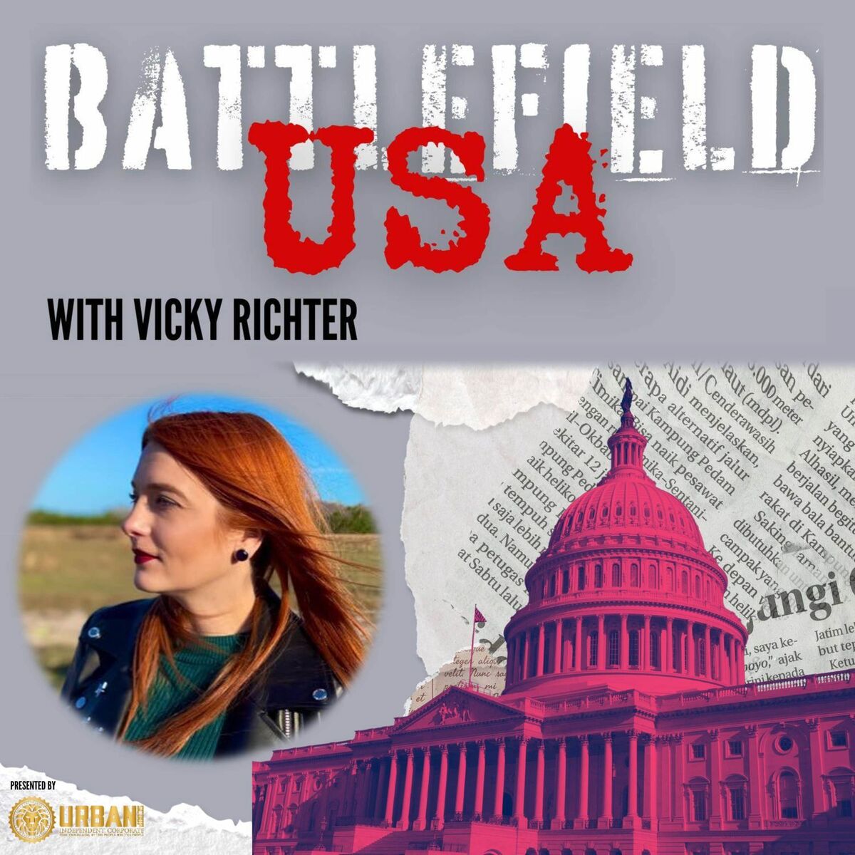 Show cover of BATTLEFIELD USA with Vicky Richter by Tommy Robinson