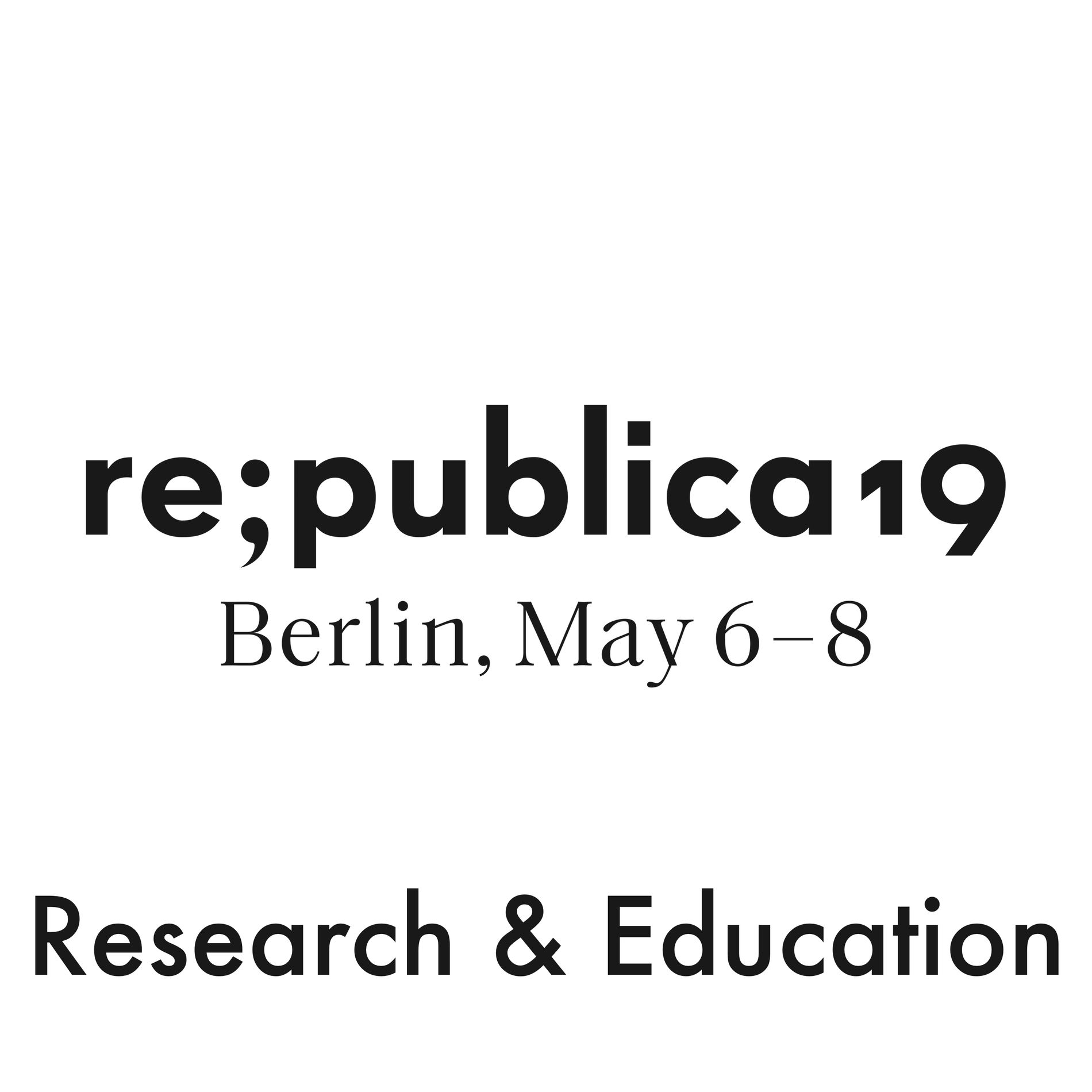 Show cover of re:publica 19 - Research & Education