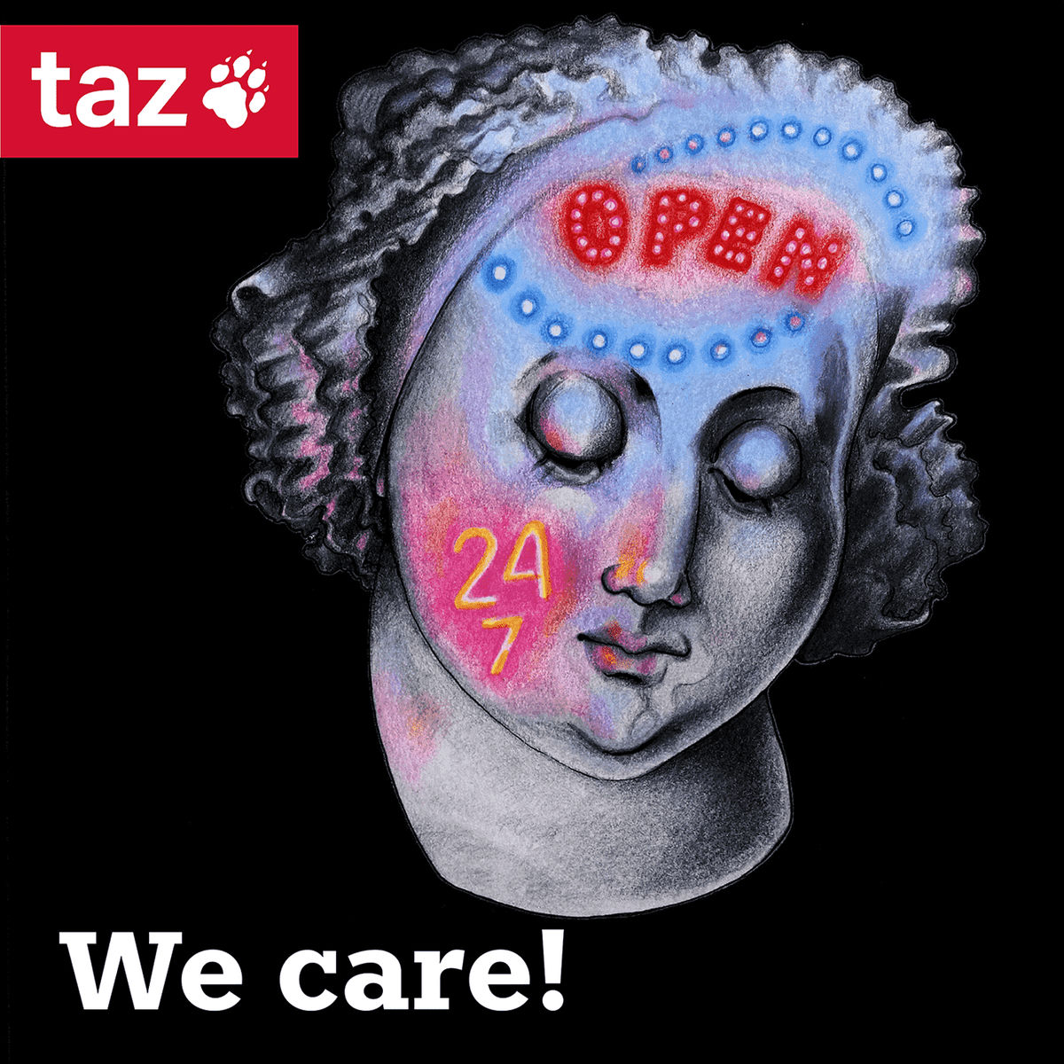 Show cover of We care! - Der feministische taz Podcast