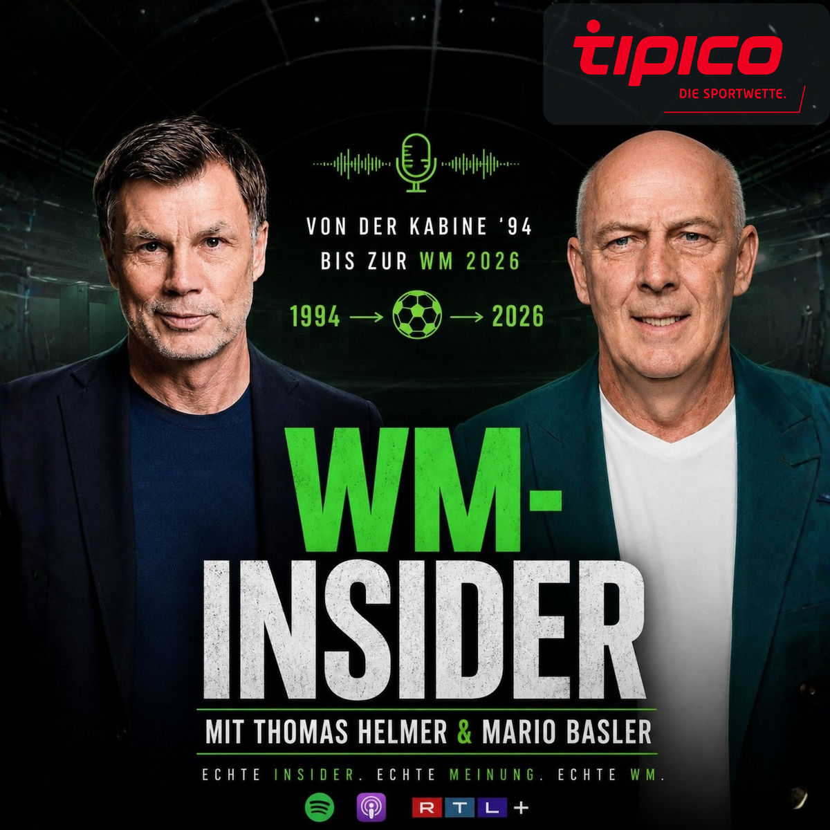 Show cover of WM Insider - Podcast mit Thomas Helmer und Mario Basler powered by Tipico Sportwetten