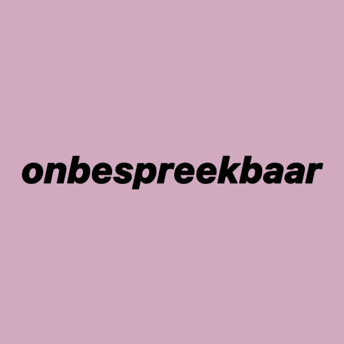 Show cover of Onbespreekbaar