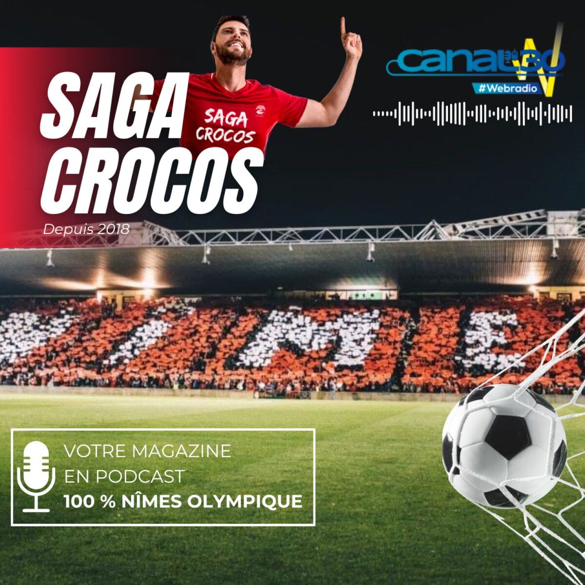 Show cover of Le podcast football 100% Nîmes Olympique SagaCrocos