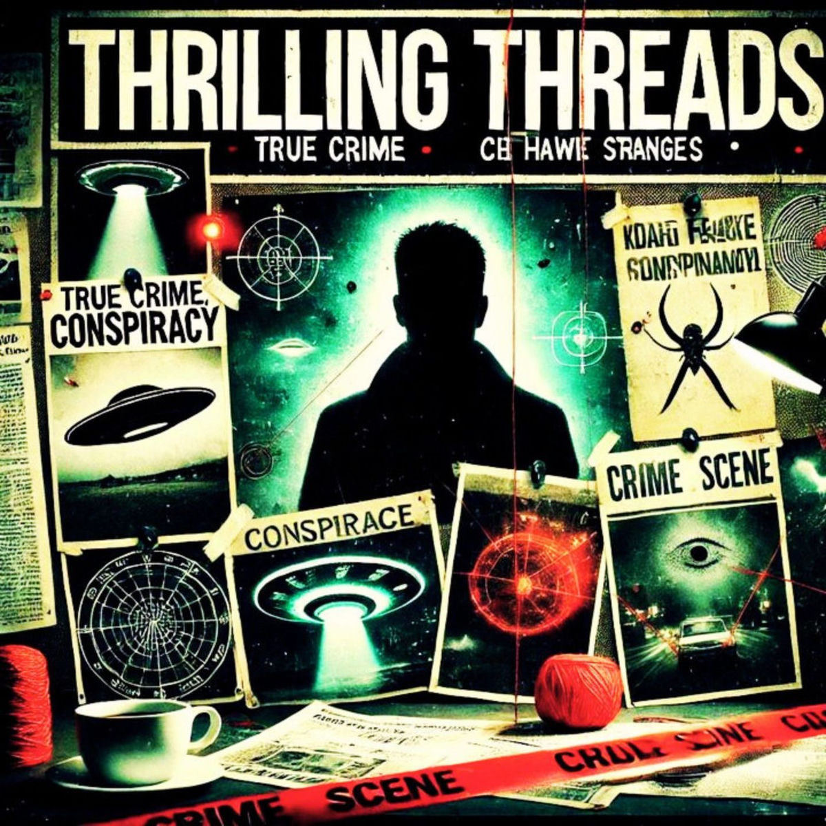 Show cover of Thrilling Threads - Conspiracy Theories, Strange Phenomena, True Crime, Unsolved Mysteries, etc!