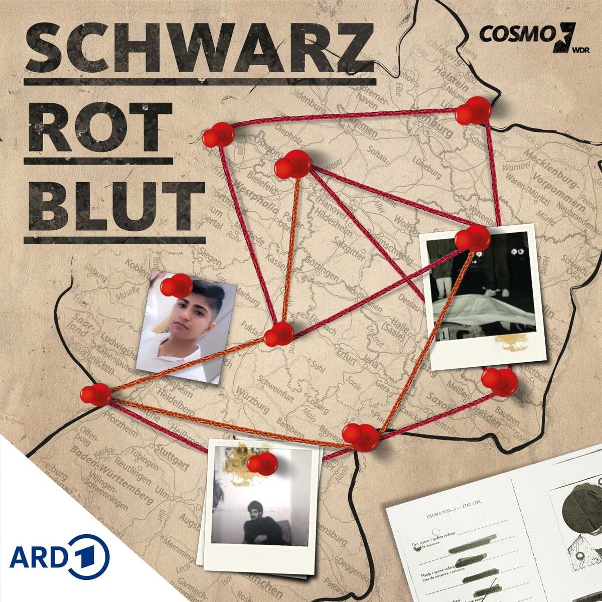 Show cover of Schwarz Rot Blut - Der True Crime Podcast über rassistische Gewalt in Deutschland