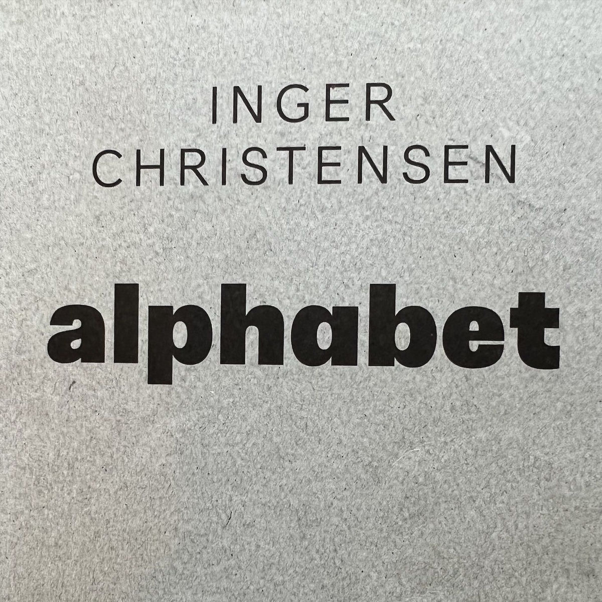 Show cover of Alphabet Poème - d`Inger Christensen