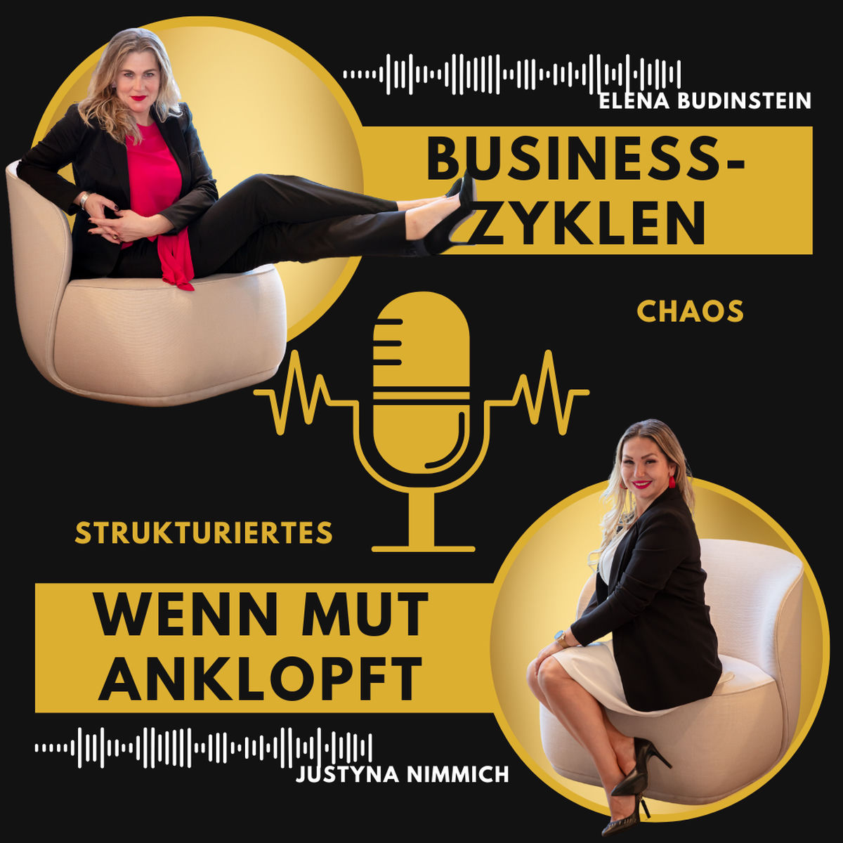 Show cover of Businesszyklen, wenn Mut anklopft by Elena Budinstein & Justyna Nimmich