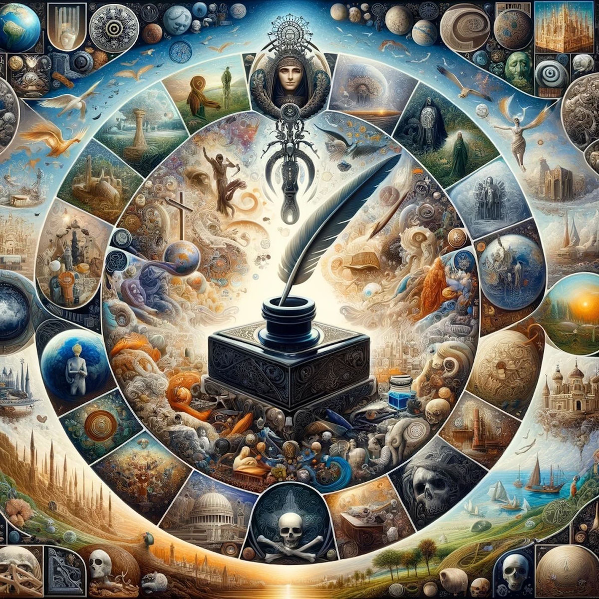 Show cover of Ink of Mortality: 🎨 Artistic Reflections on Quotes from Around the World